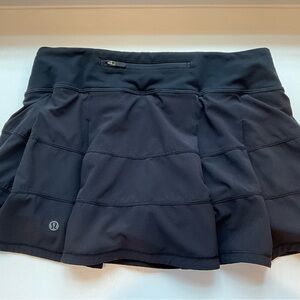 Lululemon Pace Rival Skirt Black Built-In Shorts Size 6